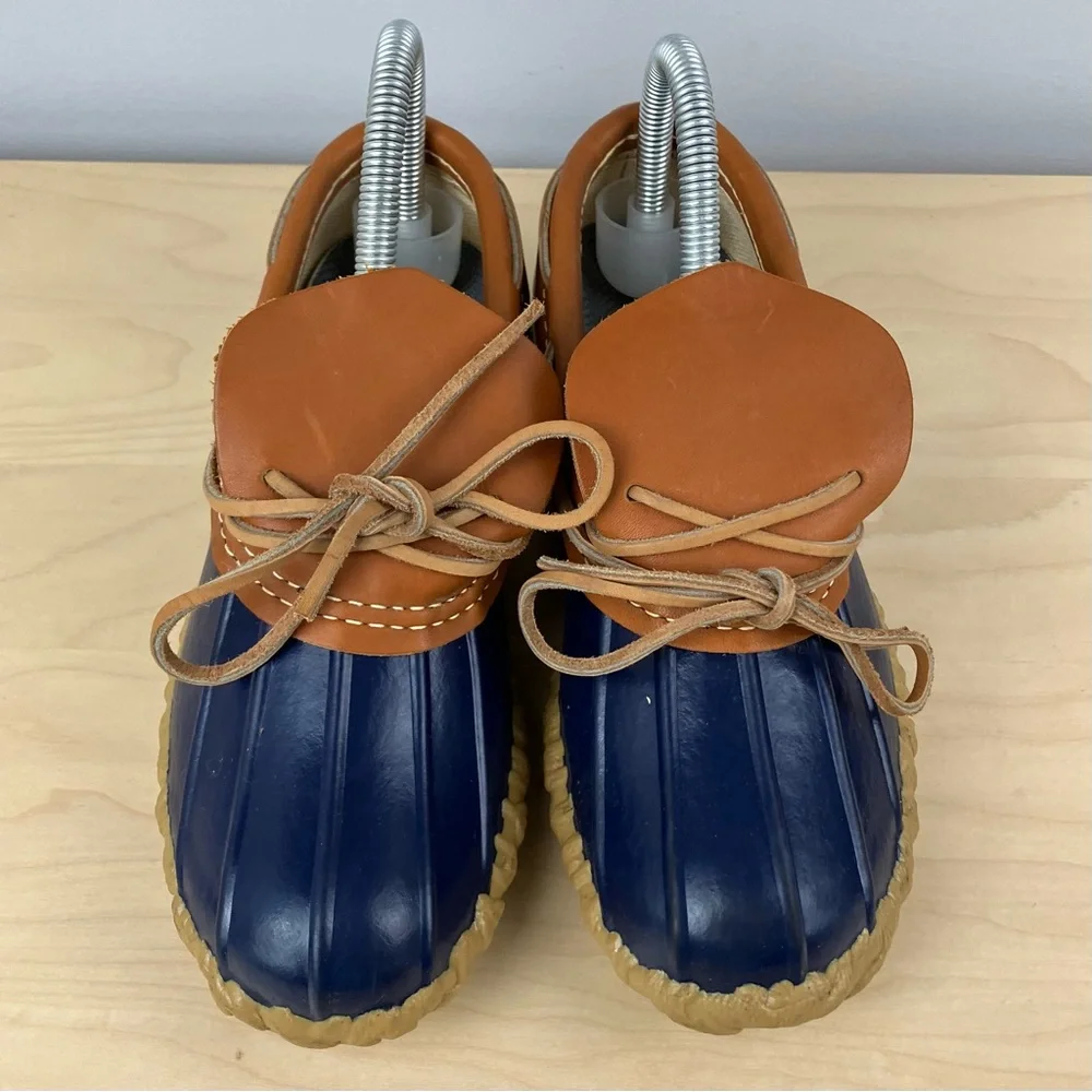 L.L. Bean Navy Blue and Brown Women's Winter Duck Boots